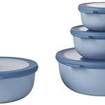 Mepal Çoklu kase Cirqula seti düz, Nordic Blue, 4 parça