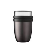 Mepal Elipse-Titanium yemek kabı, 500 ml pratik termal yemek kabı, yoğurt bardağı, to go kupa, yemekleri uzun süre sıcak veya serin tutar, polipropilen, 500 + 200 ml