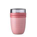 Mepal Ellipse Nordic Pink yemek kabı – 500 ml pratik termal yemek kabı, yoğurt bardağı, to go bardağı – yemekleri uzun süre sıcak veya serin tutar, plastik, 500 + 200 ml