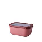 Mepal Multi Bowl Cirqula Rectangular 1500 ml Pembe Saklama Kabı
