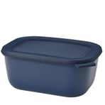 Mepal - Multi Bowl Cirqula Rectangular - Kapaklı saklama kabı - Buzdolabı için hava geçirmez saklama kutusu, mikrodalga fırın kabı ve saklama kabı olarak uygundur - 1500 ml - Nordic Denim
