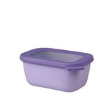 Mepal - Multi Bowl Cirqula Rectangular - Kapaklı saklama kabı - Buzdolabı için hava geçirmez saklama kutusu, mikrodalga fırın kabı ve saklama kabı olarak uygundur - 750 ml - Nordic Lilac