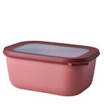 Mepal - Multi Bowl Cirqula Rectangular - Kapaklı Saklama Kabı - Buzdolabı için hava geçirmez saklama kutusu ve mikrodalga fırın kabı olarak uygundur - 1500 ml - Vivid Leylak