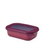Mepal - Multi Bowl Cirqula Rectangular - Kapaklı Saklama Kabı - Buzdolabı için hava geçirmez saklama kutusu ve mikrodalga fırın kabı olarak uygundur - 500 ml - Nordic Berry
