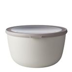 Mepal - Multi Bowl Cirqula Round - Kapaklı Saklama Kabı - Buzdolabı için Hava Geçirmez Saklama Kutusu Olarak Uygundur, Mikrodalga Fırın ve Saklama Kabı olarak - 3000 ml - Nordic White