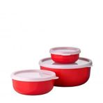 Mepal Storage Box Lumina 250+750+1500 ml 3 Parça Set Kırmızı Saklama Kutusu