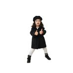 Meqlife Kız Çocuk Kışlık Kaşe Kaban - Siyah 1-2 YAŞ