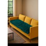 MER HOME Kürk Uzun Tüylü Peluş Üç Kişilik Koltuk Için (1ADET) 80*190CM Ölçü (Zümrüt) Sadece Oturma Örtü - 80 x 190 cm