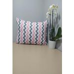 MER-TİM 2'li 50x70 Pembe Zikzak Desenli Yastık Kılıfı (Pembe / 50 x 70)
