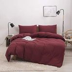 MER-TİM Çift Kişilik Lastikli Pamuklu Ranforce Nevresim Takımı 200 x 220 - Bordo
