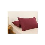 Mer-Tim Pamuklu Ranforce 2'li 50x70 Ranforce Yastık Kılıfı - Bordo