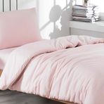Mer-Tim Tek Kişilik Pamuklu Ranforce Lastiksiz Nevresim Takımı 160x220 - Toz Pembe