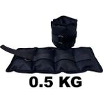 Me&ra Sport El Ayak Bilek Ağırlığı 500 gr x 2 Adet Toplam 1 kg Kum Ağırlık Torbası Egzersiz Seti - Siyah