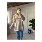Meralles Miami Yazılı Sweat Bej Rengi T-shirt
