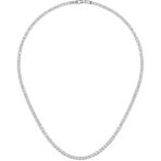 Merano Design 3 mm Beyaz Rhodium Su Yolu Kolye Zirkon Taşlı Kadınlar İçin Özel Tasarım