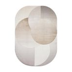 Merano Mrn 06 Cream Gold Geometrik Desenli Yüksek Kalite Sık Dokuma Salon Halısı, KREM GOLD, 200 x 300