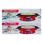 Merc Mer Elektrikli Termostatlı Katmer Sac Gözleme Sacı Yufka, Ekmek Sacı 50 cm (Yılbaşı Kırmızısı)