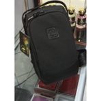 Mercan Bags Unisex Suni Deri ve Kanvas Kumaş Çapraz Göğüs ve Omuz Çantası Body Bag - Siyah
