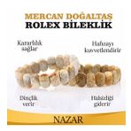 Mercan Doğaltaş Rolex Bileklik B901