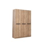 MERCAN MDF 3 Kapılı 2 Çekmeceli Gardrop Elbise Dolabı 120x53x216cm