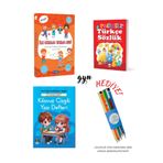 Mercan Okul Yayınları 1. Sınıf Anetil İlk Okuma Yazma Seti-Resimli Türkçe Sözlük-Standart Kılavuz Çizgili Defter(HEDİYELİ)