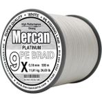 Mercan Pe Örgü Platinum 9X İp 0.18 mm - 500 mt Beyaz Misina