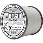 Mercan Pe Örgü Platinum 9X İp 0.24 mm - 500 mt Beyaz Misina