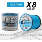 Mercan Pe Örgü Platinum X8 Mavi Ip 500M Misina - 0,43 mm - 500 m