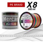Mercan Pe Örgü Platinum X8 Multicolor Ip 500M Misina - 0,60 mm - 500 m