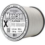 Mercan Pe Örgü Platinum X9 İp 0.13 mm - 500 mt Beyaz Misina