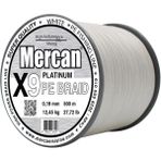 Mercan Pe Örgü Platinum X9 İp 0.19 mm - 500 mt Beyaz Misina