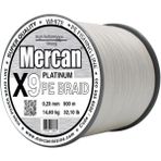 Mercan Pe Örgü Platinum X9 İp 0.23 mm - 500 mt Beyaz Misina