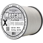 Mercan Pe Örgü Platinum X9 İp 0.25 mm - 500 mt Beyaz Misina