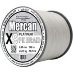 Mercan Pe Örgü Platinum X9 İp 0.35 mm - 500 mt Beyaz Misina