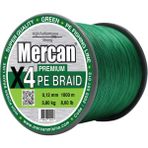 Mercan PE Örgü Premium 4X İp 0.12 mm - 1000 mt Yeşil Misina