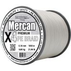 Mercan Pe Örgü Premium 4X İp 0.18 mm - 1000 mt Beyaz Misina