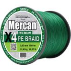 Mercan PE Örgü Premium 4X İp 0.20 mm - 1000 mt Yeşil Misina