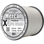 Mercan Pe Örgü Premium 4X İp 0.24 mm - 1000 mt Beyaz Misina