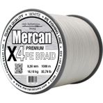 Mercan PE Örgü Premium 4X İp 0.28 mm - 1000 mt Beyaz Misina