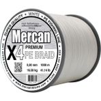 Mercan PE Örgü Premium 4X İp 0.30 mm - 1000 mt Beyaz Misina