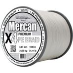 Mercan PE Örgü Premium 4X İp 0.37 mm - 1000 mt Beyaz Misina