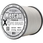 Mercan PE Örgü Premium 4X İp 0.40 mm - 1000 mt Beyaz Misina