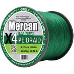 Mercan PE Örgü Premium 4X İp 0.47 mm - 1000 mt Yeşil Misina
