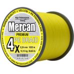 Mercan Pe Örgü Premium 4x Ip 1000 M Fosforlu Sarı Misina - 0,24 mm - 1000 m