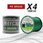 Mercan Pe Örgü Premium X4 İp 1000 mt Yeşil Misina