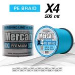 Mercan Premium Pe 4x Örgü 500 M Mavi Ip Misina - 0,43 mm - 500 m