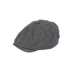 MERCAN TOPTAN Kışlık Yün 8 Parca Düz Renk Model Peaky Blinders Kasket Şapka (Gri, standart)