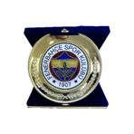 mercanpromosyon Kişiye Özel İsim Yazılı Fenerbahçe Logolu Lüks Altın Tabak Plaket - Kadife Kutulu Taraftar Hediyesi