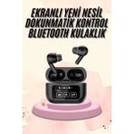 Mercansa Kulak Içi Bluetooth Kulaklık Ekranlı Müzik Dinleme Çağrı Cevaplama Siyah