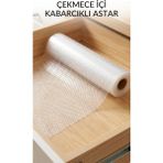 Mercansa Şeffaf Kaydırmaz Dolap Içi Raflık Koruyucu Çekmece Örtüsü 45X300 cm Pvc Eva